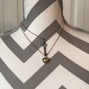 Lucky lock and key necklace